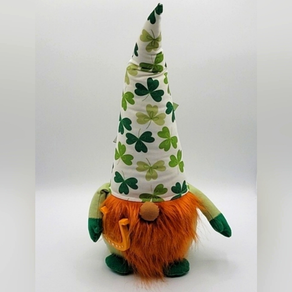 ST. PATRICK'S DAY 20" GNOME NWT Horseshoe Green Clovers 🍀